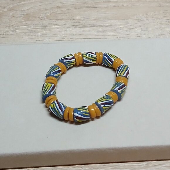Hand Crafted Chunky Stretchy Resin Beaded Bracelet Fashion Jewelry #41 - Picture 6 of 14